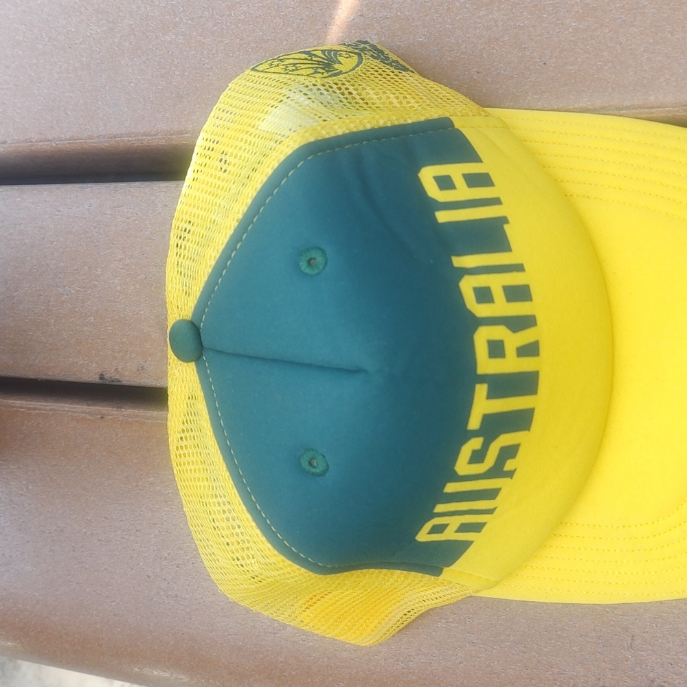 Vtg Australia Official Licensed Product Cricket Trucker Mesh Snapback Hat Cap View 4